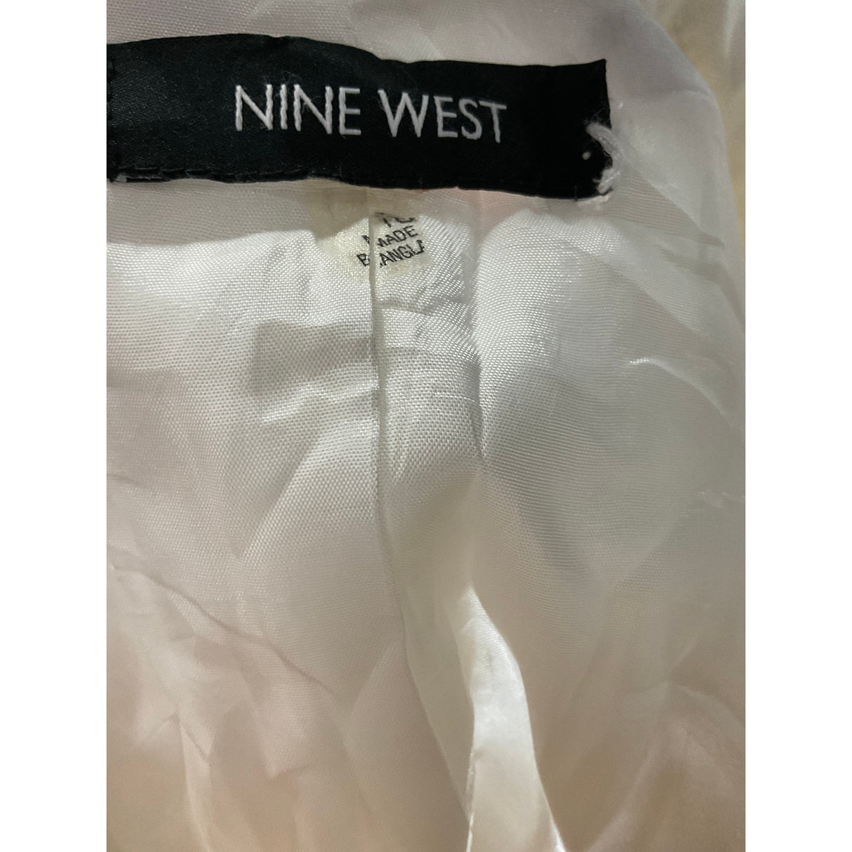 Nine West White Linen Blazer - Women's M