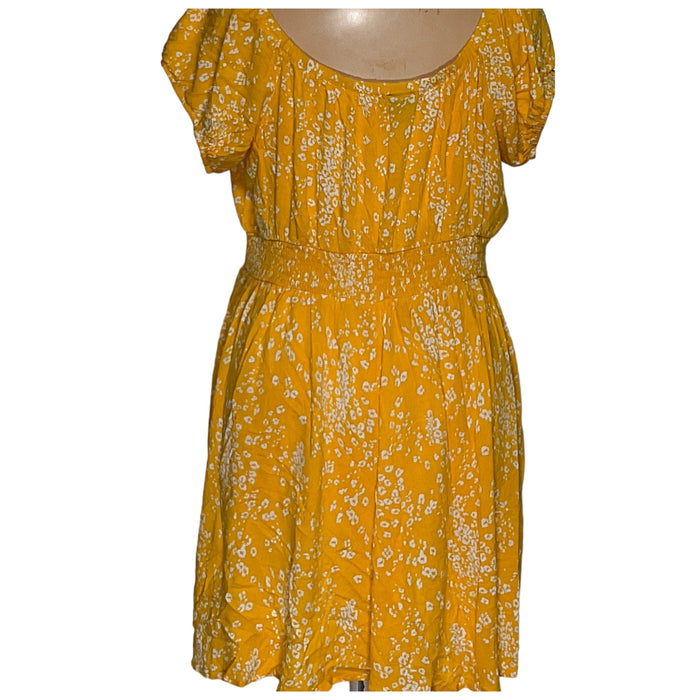 Torrid Yellow A-Line Knee Length Dress - Size 2