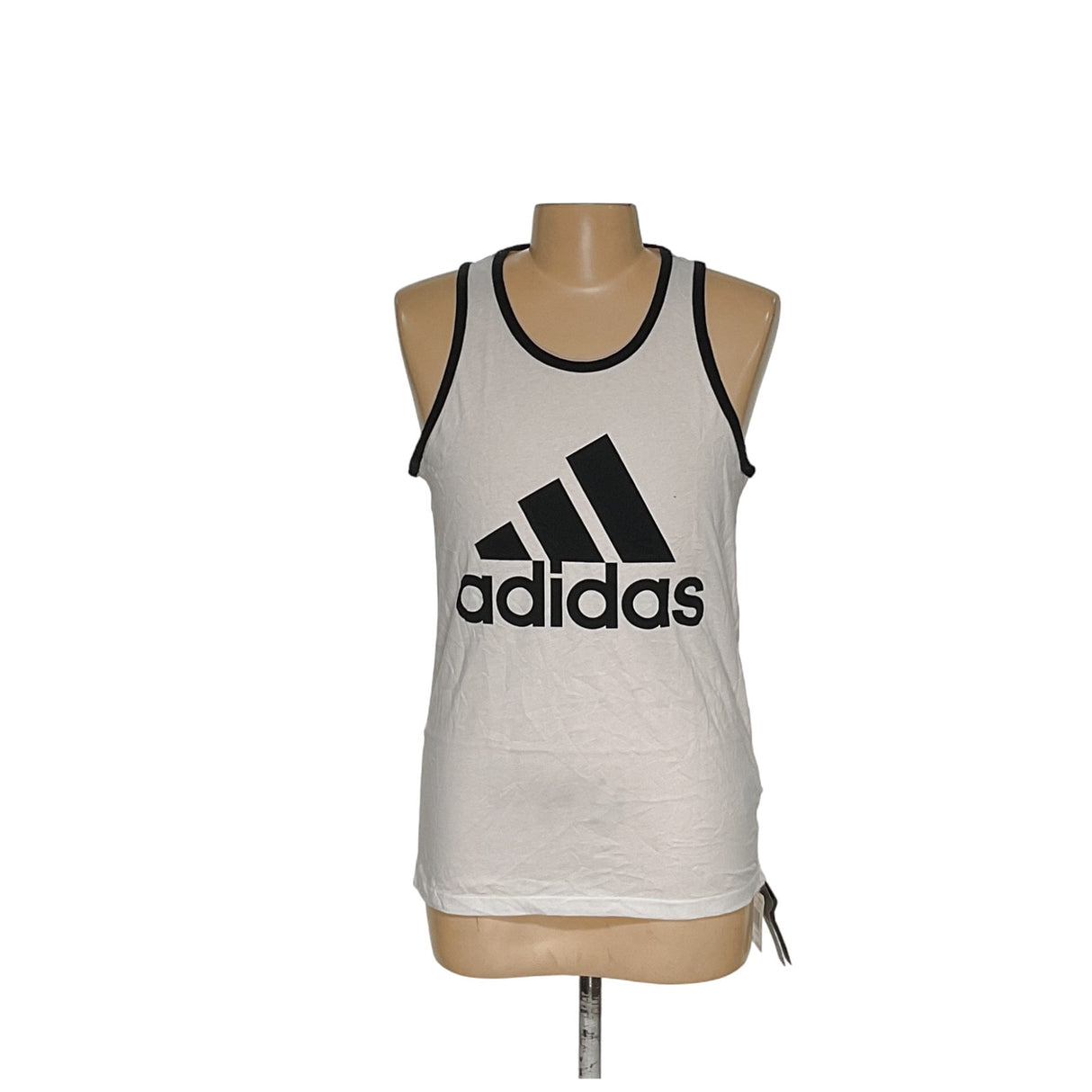 adidas Men's White Cotton Tank - Size M