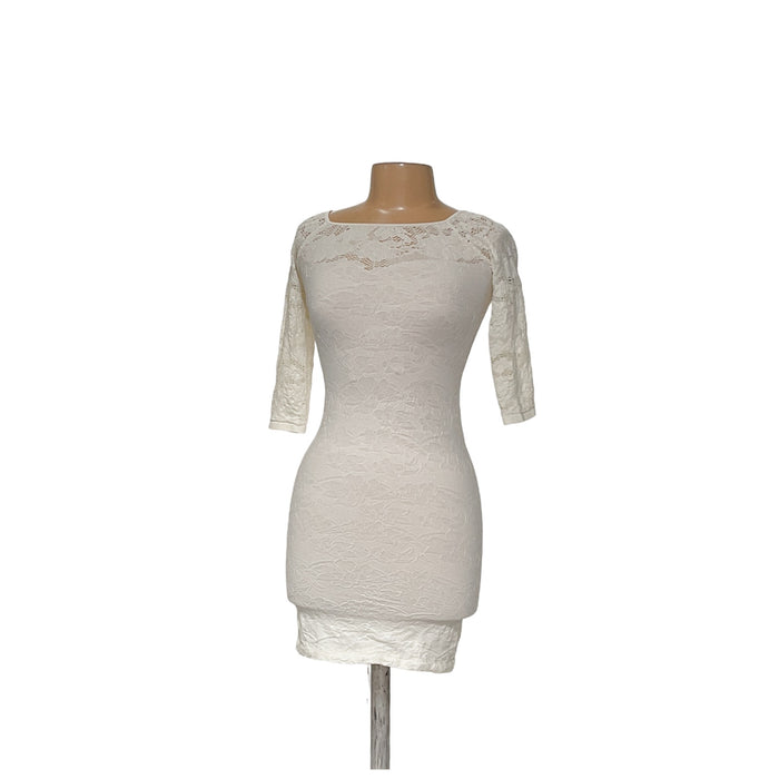 BEBE White Bodycon Midi Dress - Women's Size M