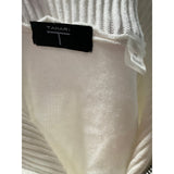 Tahari White Henley Sweater XS