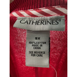 Catherines Red 5X Button-Up Top