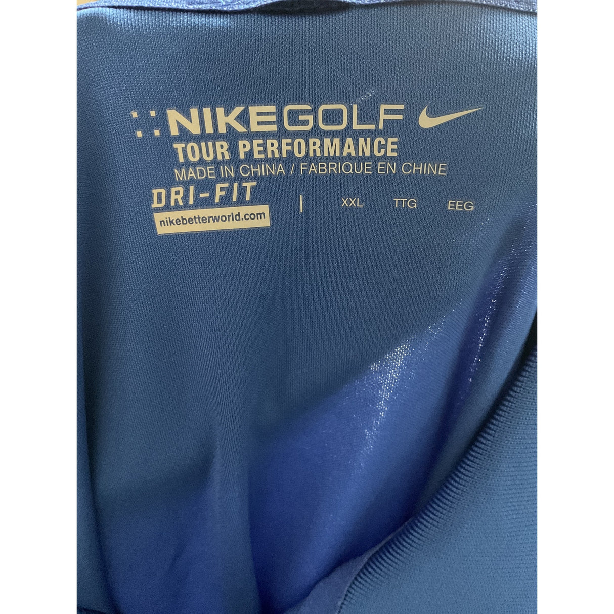 Nike Golf Blue Men's 2XL Polyester Polo