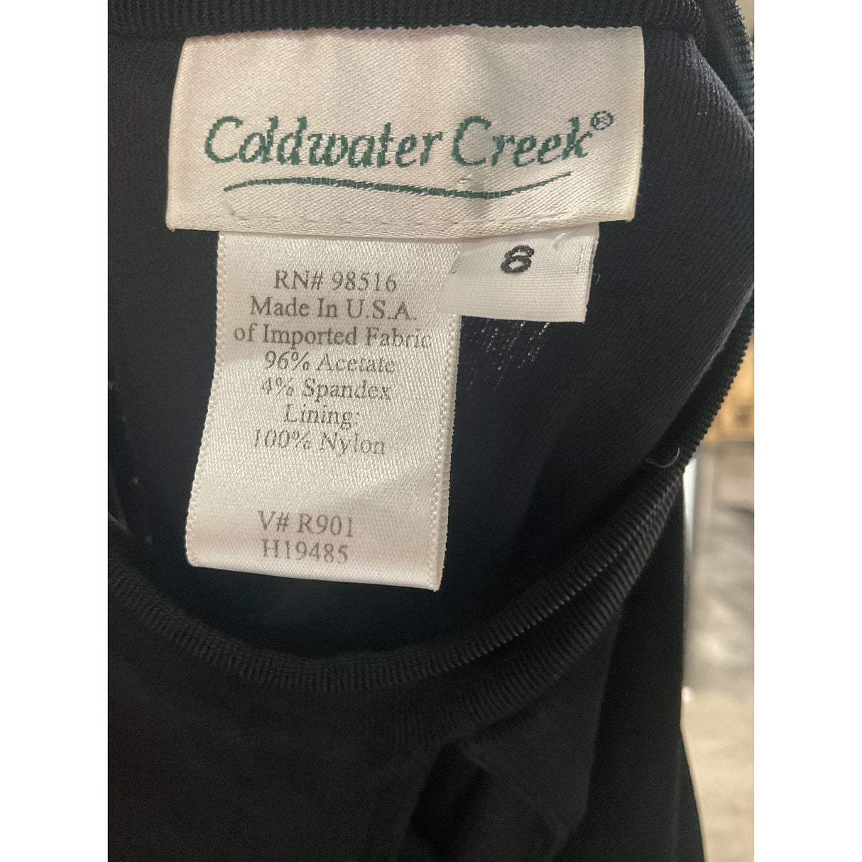 Coldwater Creek Black Midi Dress - Size 8