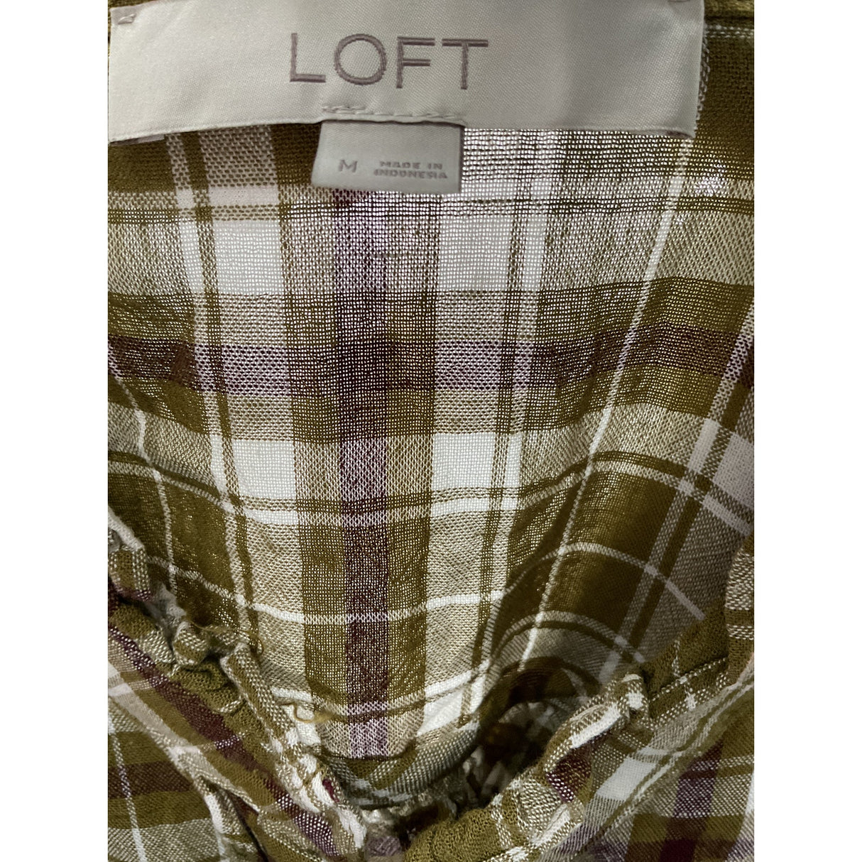 LOFT Multicolor Button-Up Rayon Top