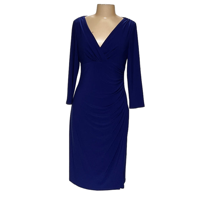 Lauren Ralph Lauren Blue A-Line Midi Dress