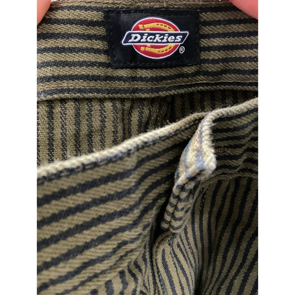 Dickies Men's Bermuda Shorts, Green Striped, Size 34