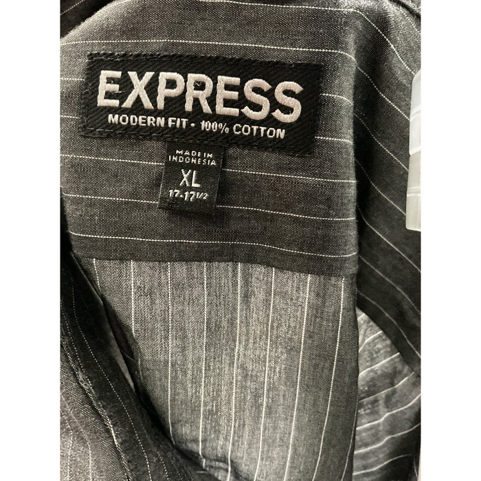 Express Gray Men's Button-Up