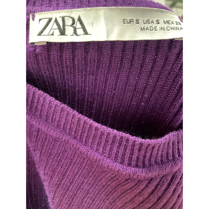 ZARA Purple Bodycon Knee Length Dress - Women's S