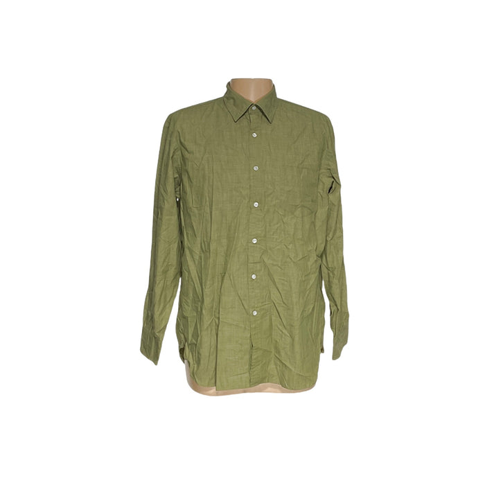 J. Crew Green Men's Button-Up Shirt