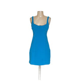 ZARA Blue Knee-Length Sheath Dress