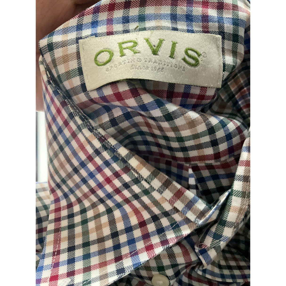 Orvis Multicolor Men's Dress Shirt L