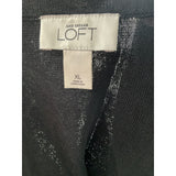 LOFT Black Rayon Cardigan Sweater XL