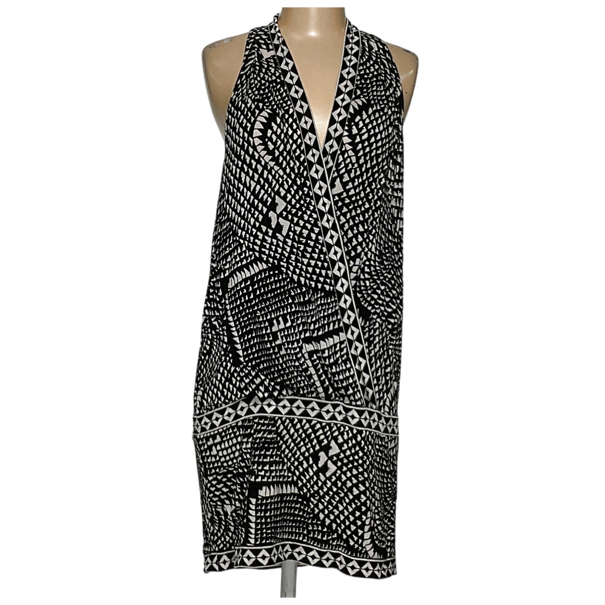 BCBGMAXAZRIA Multicolor Midi Blouson Dress - Size M