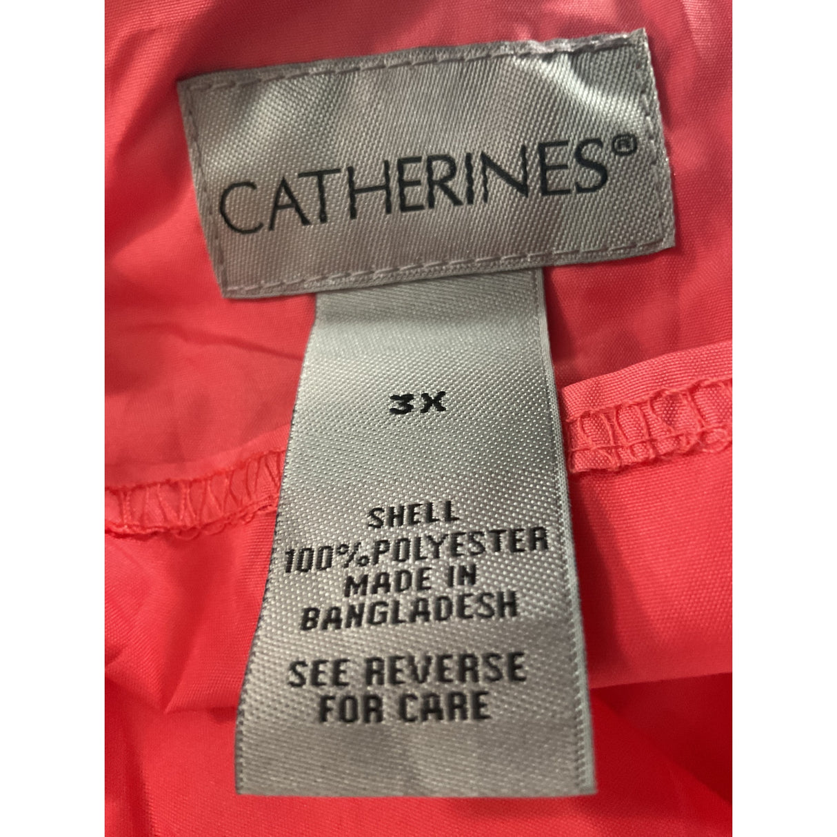 Catherines Pink Rain Coat - Women's 3X