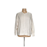 Tahari White Cotton Plus Size Pullover Sweater