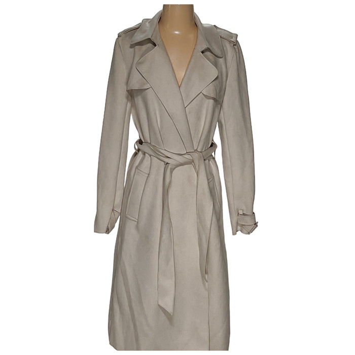 Tahari Cream Overcoat - Women's Size S