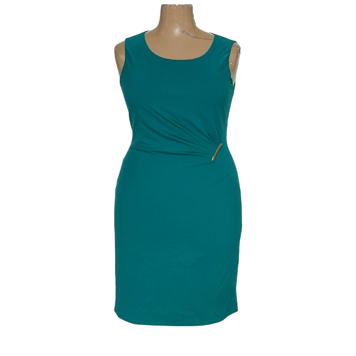 Calvin Klein Green A-Line Midi Dress - Size 14