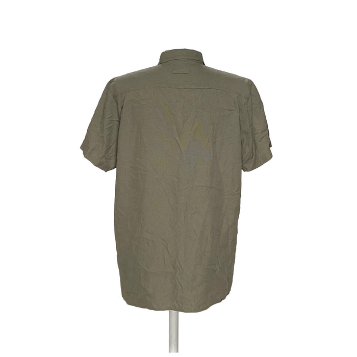 Men's Green Short Sleeve TNF Button-Up