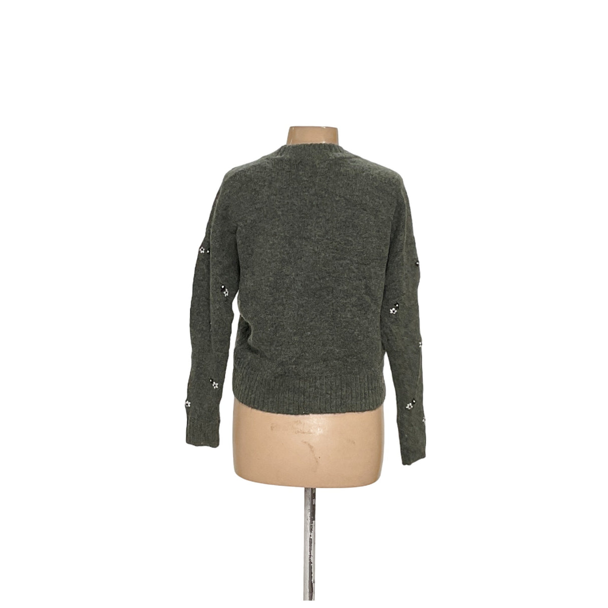 Madewell Women's Green Henley Sweater - Size M