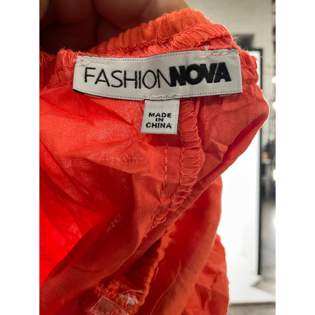 Fashion Nova Orange Shift Midi Dress