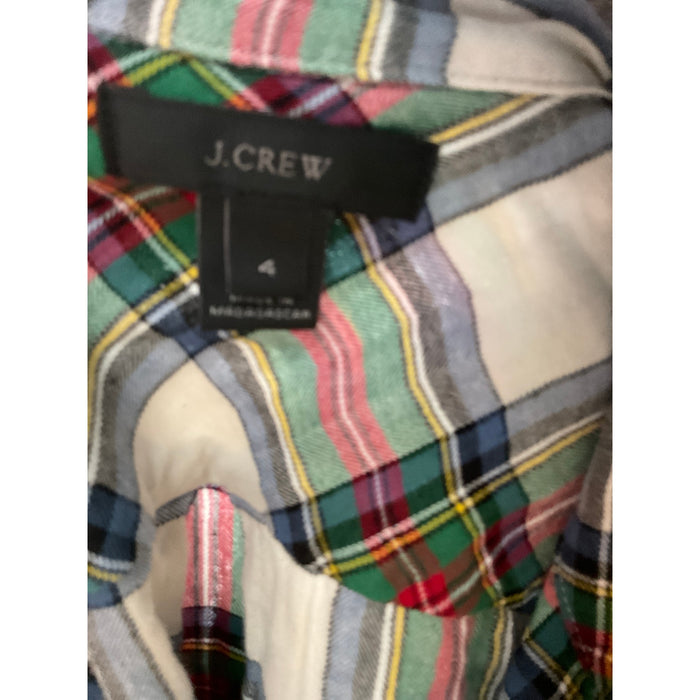 J. Crew Multicolor Cotton Button-Up Top