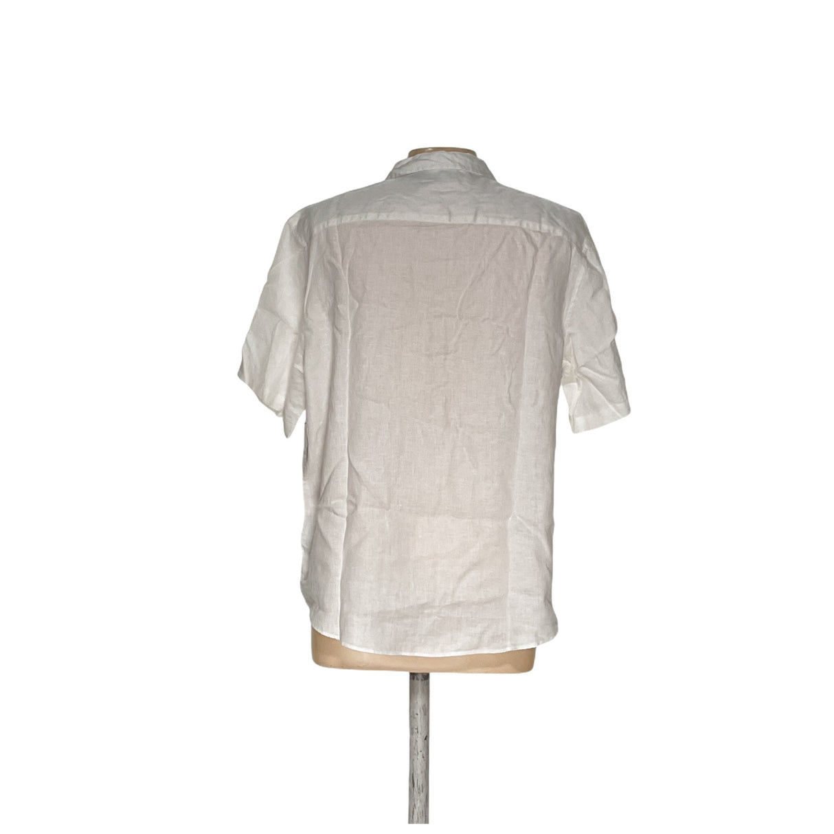 Nautica White Linen Dress Shirt XL