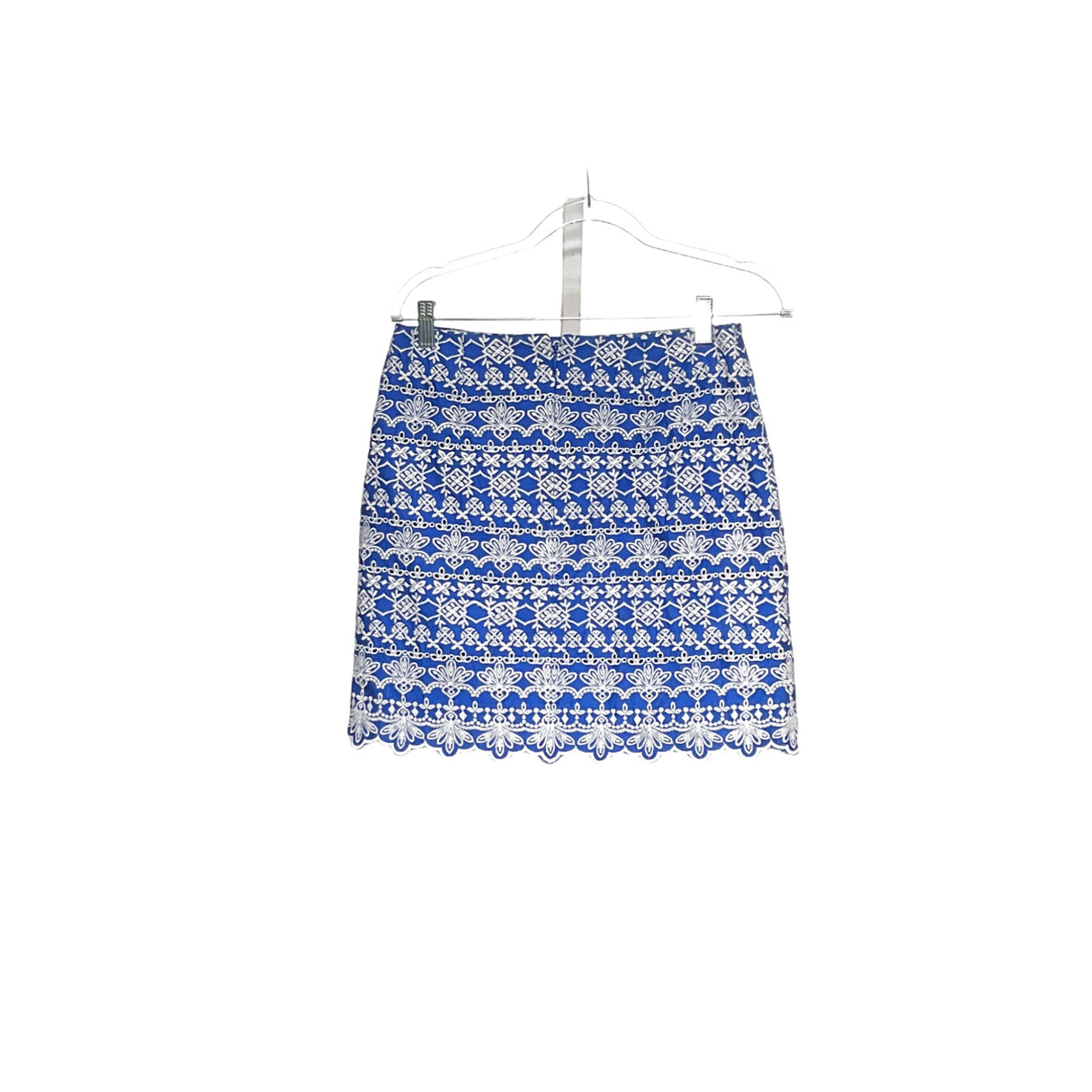 LOFT Blue Eyelet Mini Skirt - Women's Size 2