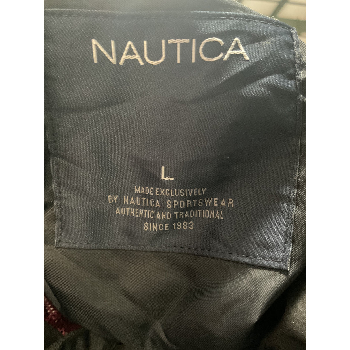 NAUTICA Men's Black Windbreaker Jacket L