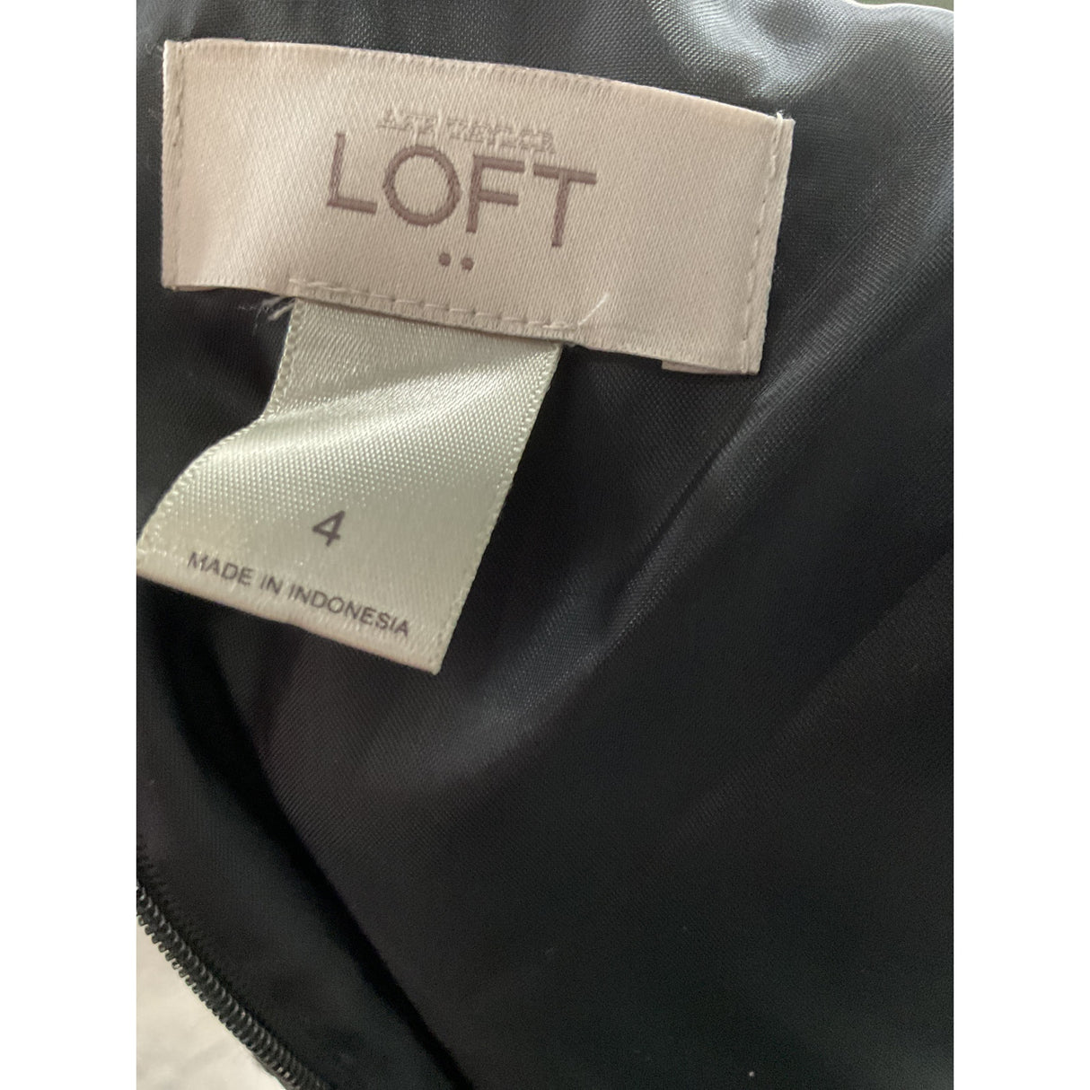 LOFT Black A-Line Knee Length Dress