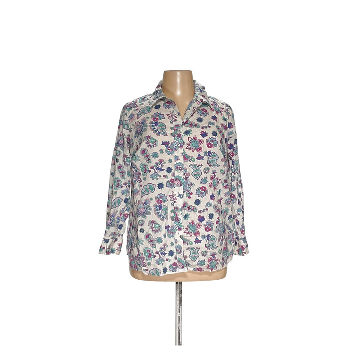 Talbots Multicolor 1X Button-Up Top