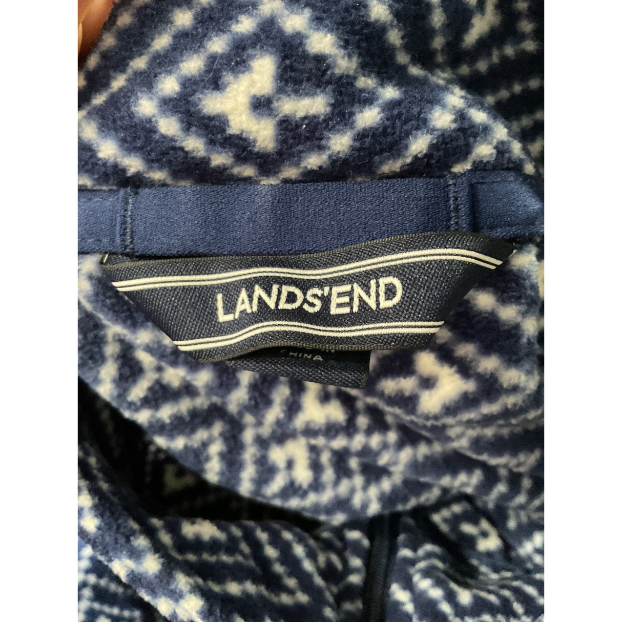 Lands' End Henley Sweatshirt - Blue (2X)