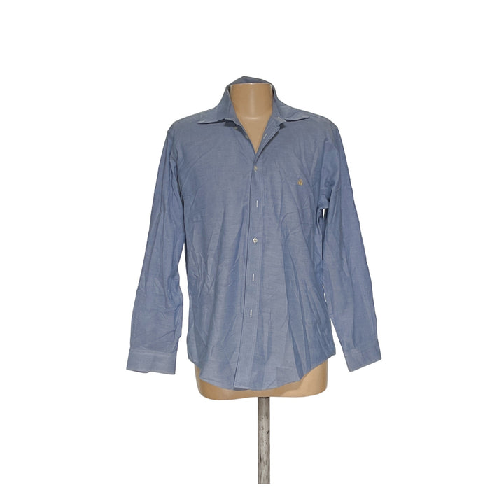 Brooks Brothers Men's Blue Button-Up Shirt