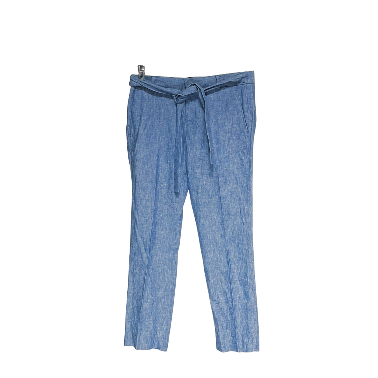 BR Blue Linen-Cotton Capri Pants (Size 2P)