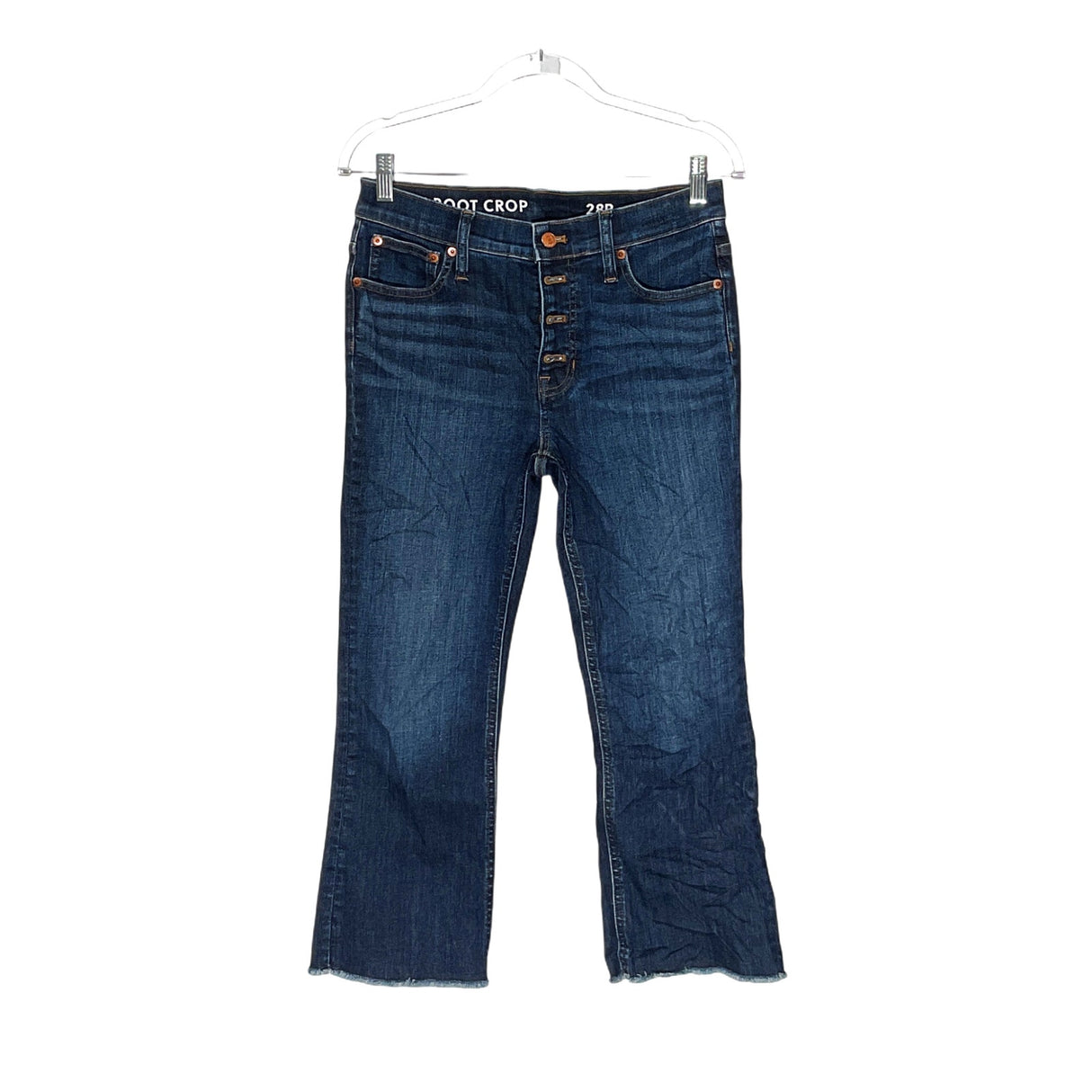 J. Crew Blue Petite Bootcut Crop Jeans