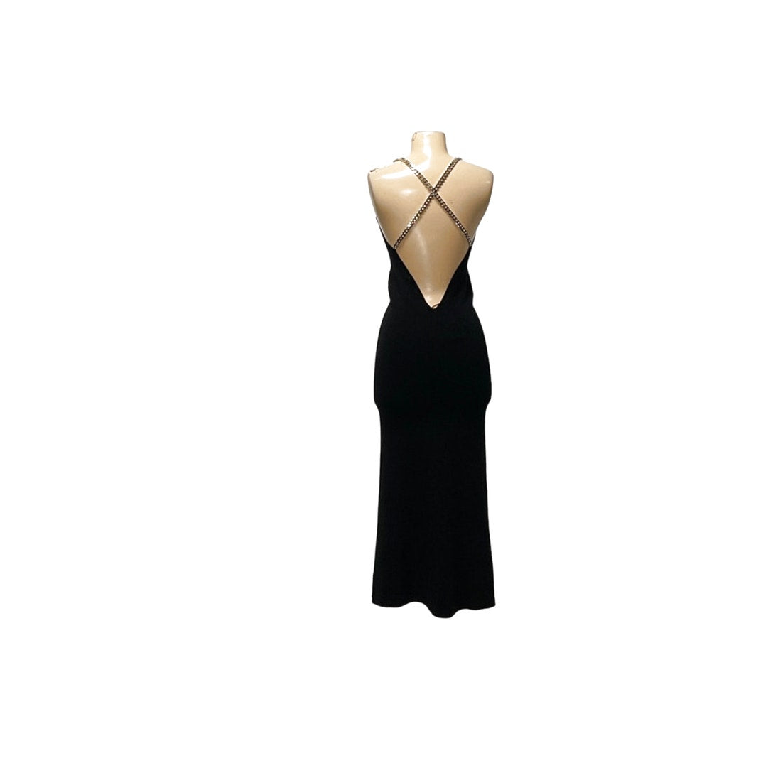 ZARA Black A-Line Long Dress