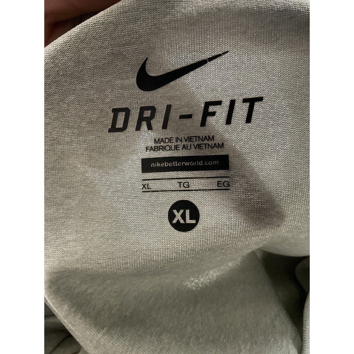 Nike Men's Gray XL Microfiber T-Shirt