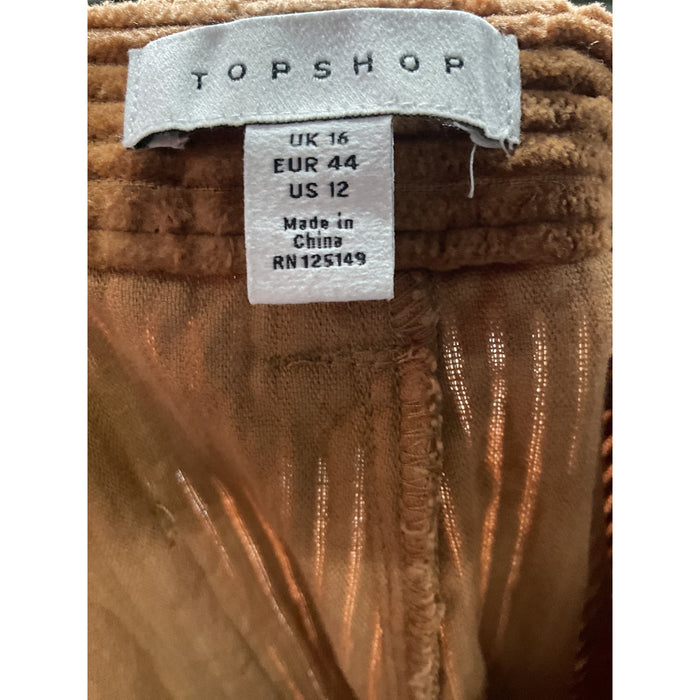 Topshop Brown Ankle Pants, Size 16