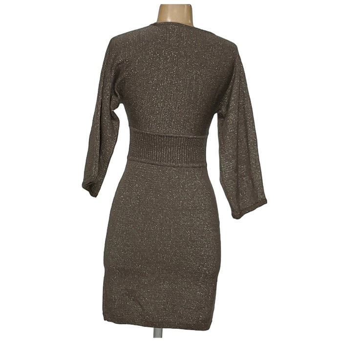 Andrew Marc Brown Wool Sweater Dress - Women's S