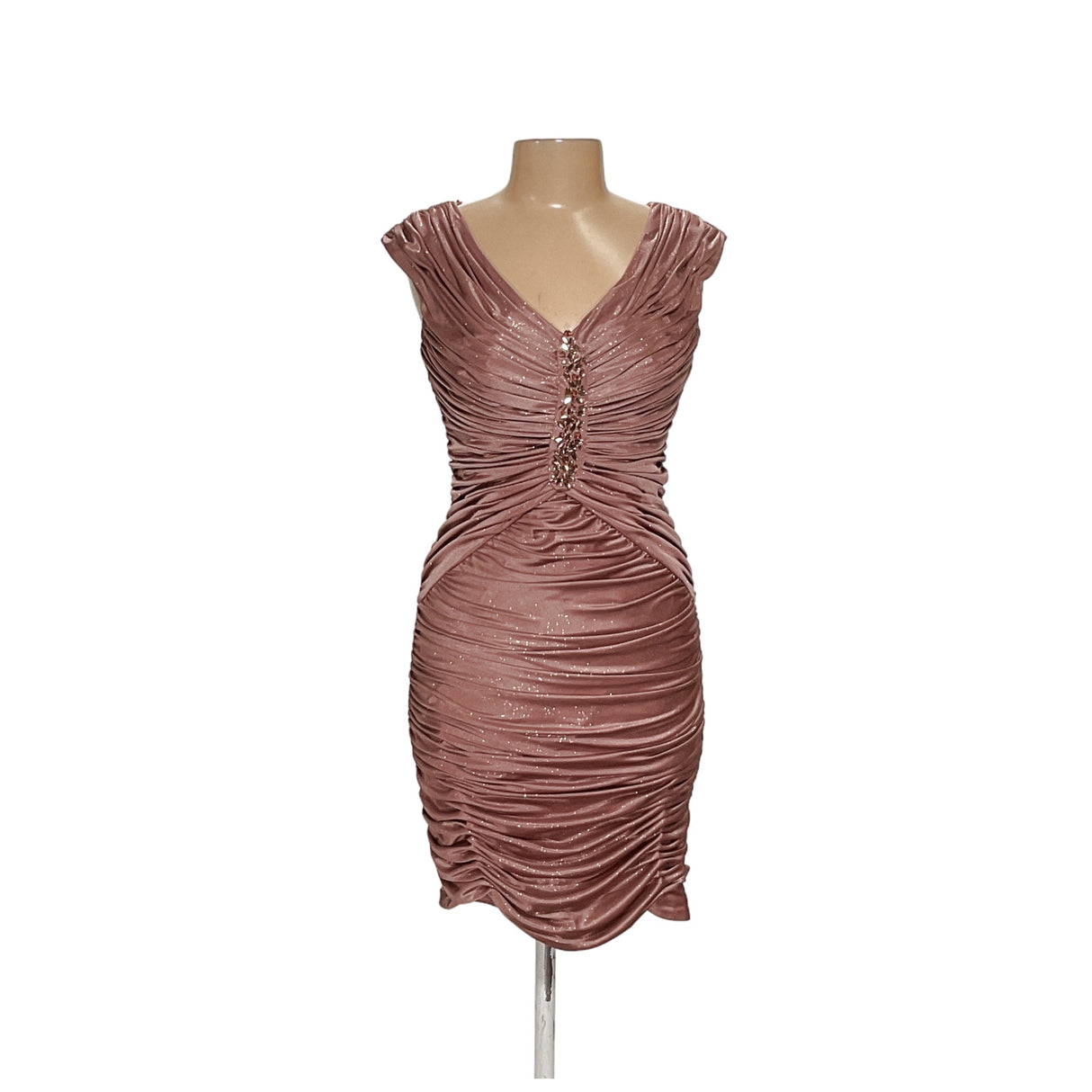 Adrianna Papell Brown Bodycon Midi Dress