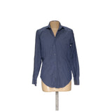 Calvin Klein Men's Blue Long Sleeve Button-Up Shirt in Size M