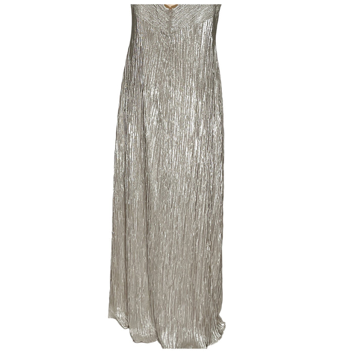 CACHET Silver Maxi Dress - Size 14