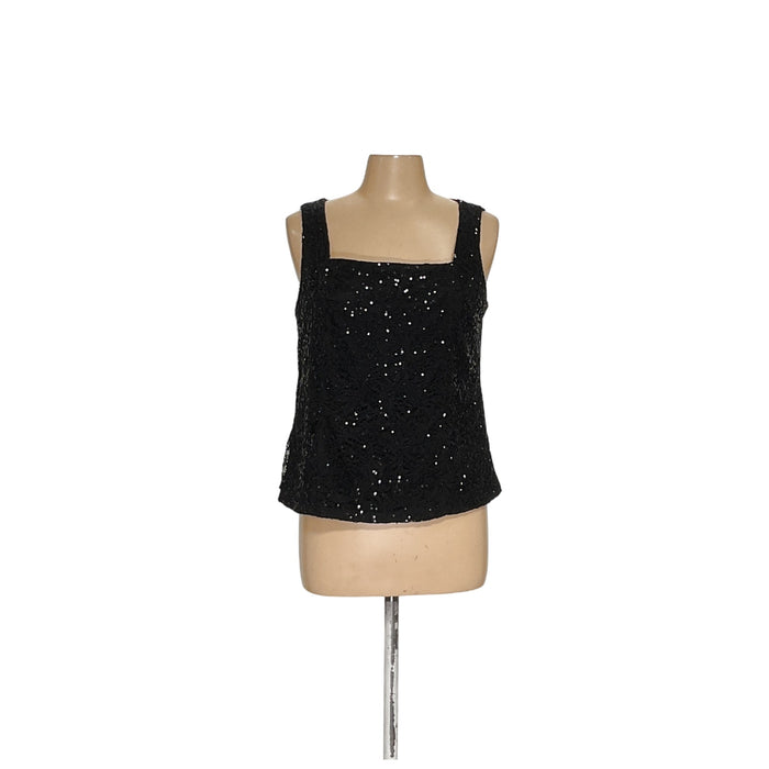 R & M RICHARDS Black polyester tank, size 14P