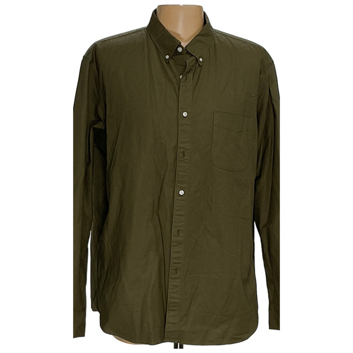 J. Crew Green Button-Up Shirt, Size 2XL