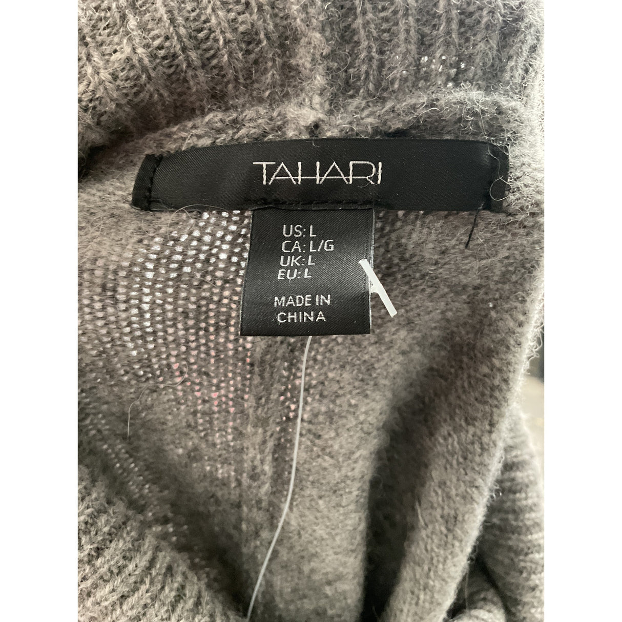 Tahari Gray Wool Cape Sweater - Women's L