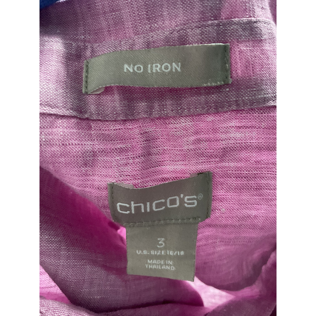 Chico's Plus Size Purple Linen Blouse