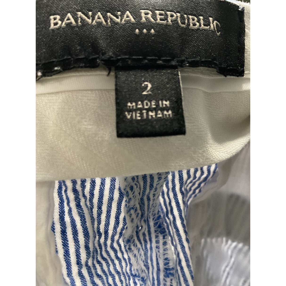 Banana Republic Blue Striped Bermuda Shorts