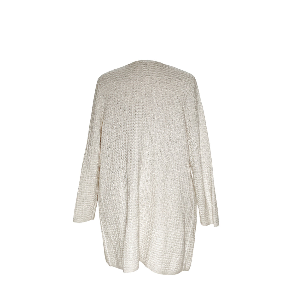 Talbots Cream Cotton Crochet Cardigan - Size 2X