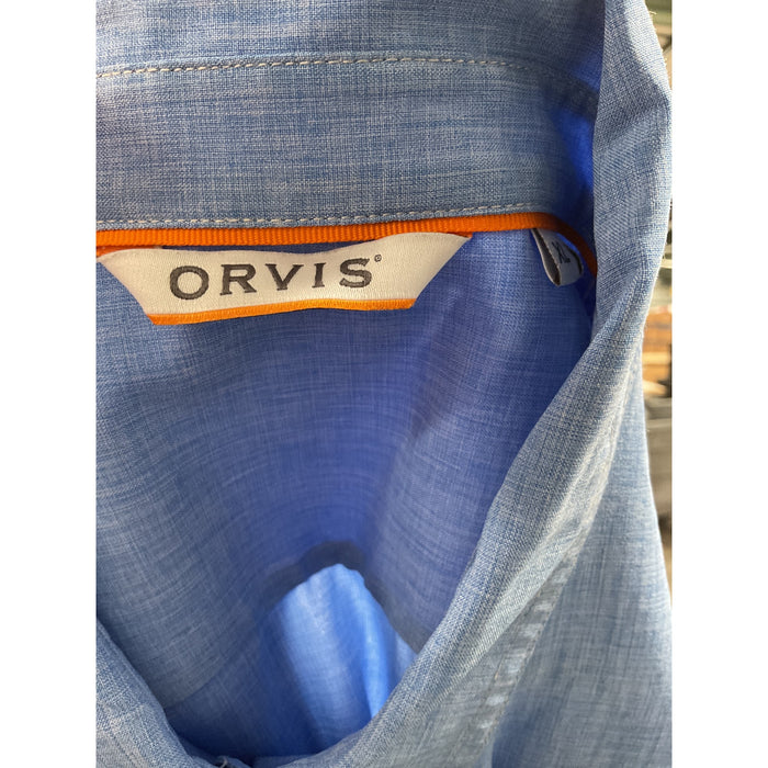 Orvis Blue XL Women's Plus Button-Up Top