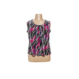 Kasper Multicolor Graphic Print Blouse